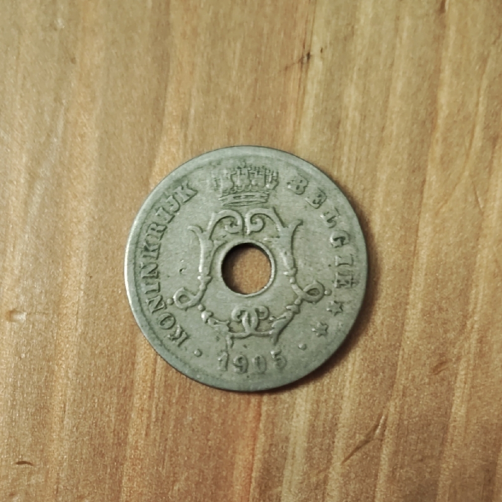 Antique Belgian 10 Centimes Coin